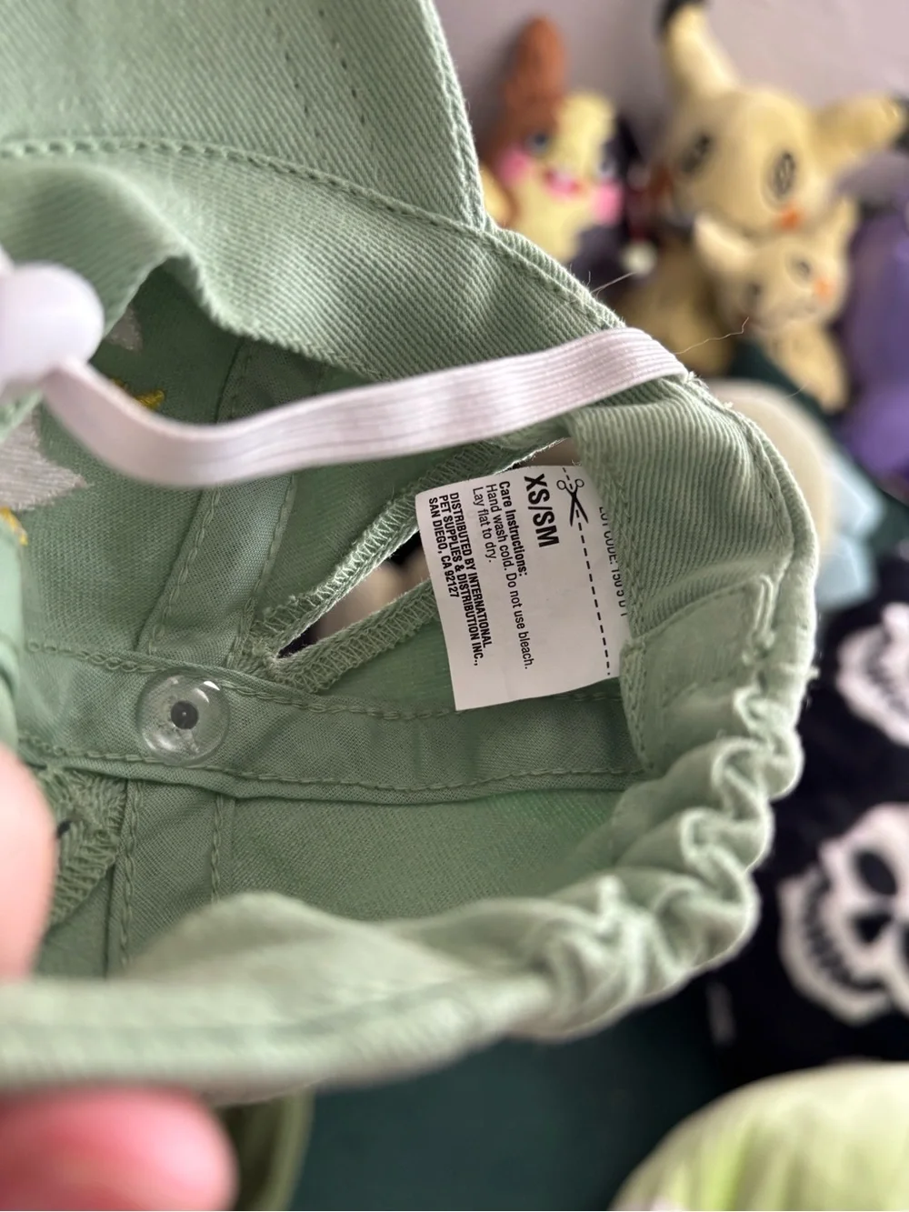 Light Green Dog Cap with Moon & Stars Embroidery